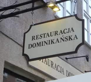 Restauracja Dominikańska, unweit vom Goldenem Tor