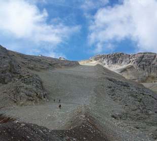 Abstieg vom Gipfelhaus