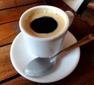 Ein kostenloser Kaffee für die Besucher