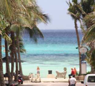 Blick auf den Strand in Playa del Carmen