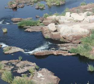 Blick von einem Teerestaurant über dem Nil