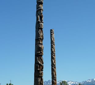 Totempfähle in Kispiox Village