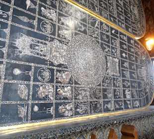 Fußsohlen vom liegenden Budda