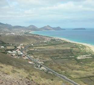 Widok ze wzgórza na Porto Santo