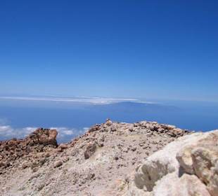 Blick vom Teide auf La Gomera