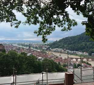 Schöner Blick auf Schloss und Heidelberg