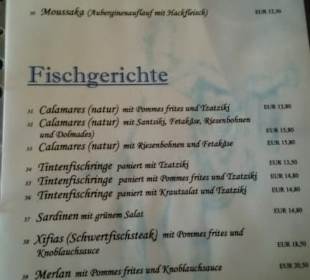 Speisekarte