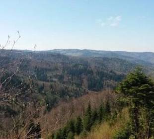 Widok na południe z czarnego szlaku