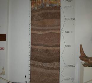 Bodenschichtung in der Höhle von Petralona