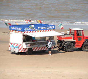 Frischer Fisch am Strand