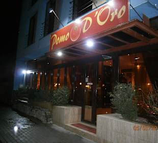 Close up on entrance and sign