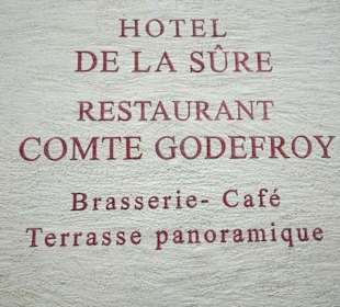 Schild des Restaurants Comte Godefroy