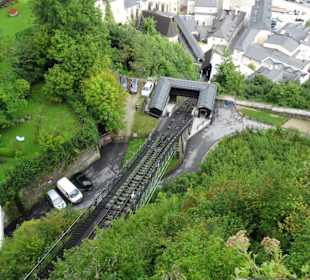 Blick auf die Schienen der FestungsBahn