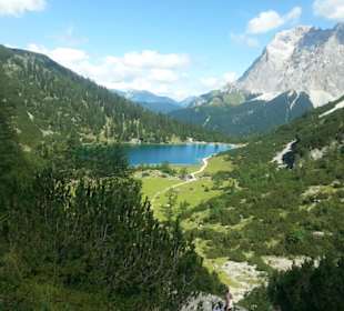 Ausblick auf den Seebense zur Coburger Alm