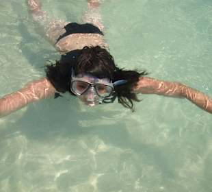 Na wyspie podczas snurkowania