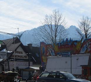 Giewont widziany z Krupówek