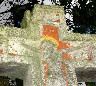 Details vom Relief des Kreuzes