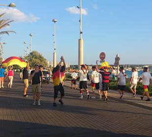 Promenade nach dem Spiel gegen Portugal