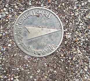 Am Boden Zeichen für den besten Blickwinkel