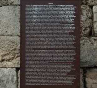 Beschreibung am Eingang von Perge