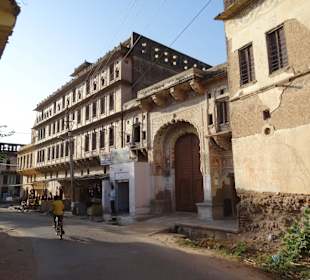 Alte verzierte Häuser in Mandawa