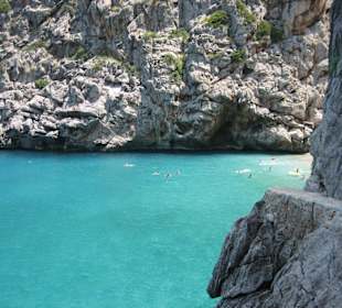 Kleine Bucht in Sa Calobra mit Strand