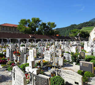 Blick über die Gräber des Stadtfriedhofes