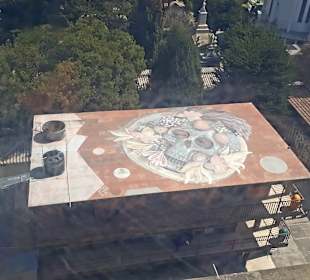 Blick auf den Friedhof