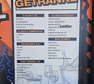 Getränkekarte