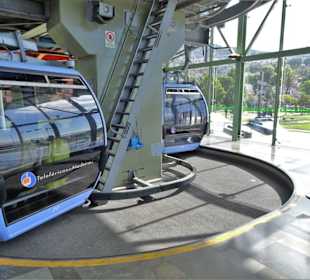 Die Talstation der Seilbahn Funchal