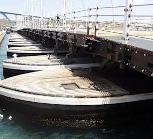 Blick auf die Schwimmkörper 