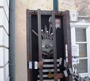 Ausstellung in Fußgängerzone