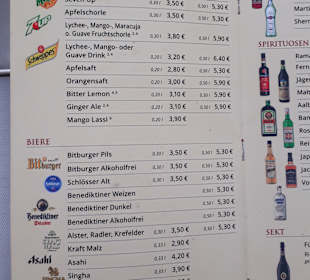 Speisekarte See Nami