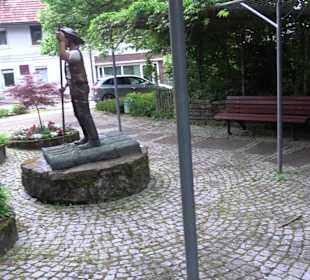 Skulptur Flößer Aach