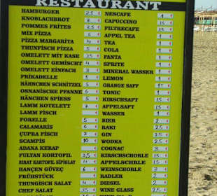 Speisekarte