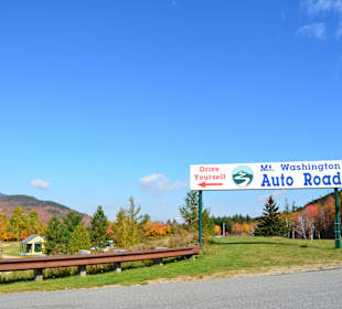 Beginn der Straße zum Mount Washington