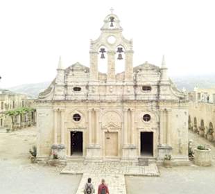 Das Kloster Arkadi, Fassade, sehenswert.