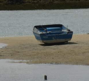Boot im Naturschutzgebiet Ria Formosa
