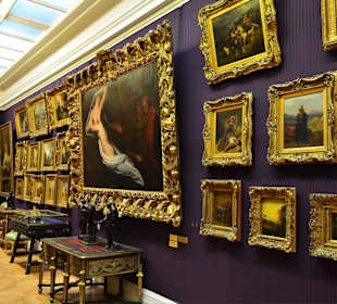Wall of paintings.