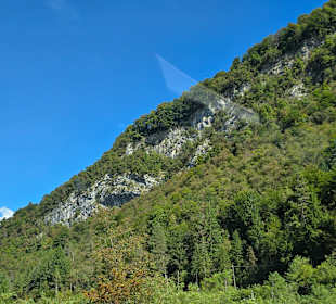 Umleitung z.Plöckenpass viele Berge