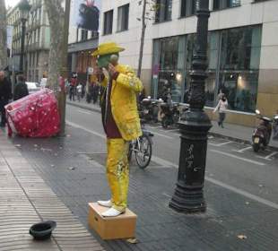 Gli artisti sulle Ramblas