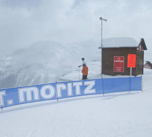 Zeitweilige Rennstrecke auf der Corviglia