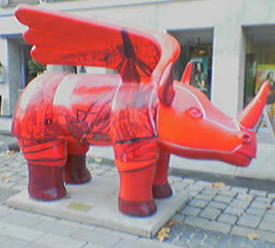 Nashorn mit Flügeln