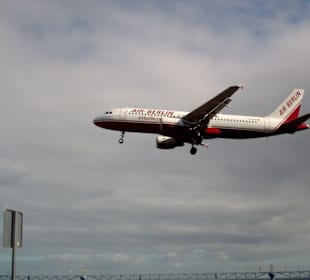 Anflug zum Flughafen