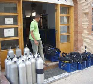 Vorbereitungen für´s Tauchen