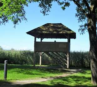 Der Vogelbeobachtungsturm im Kurpark Seebruck