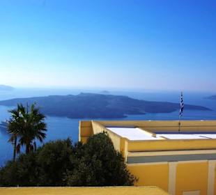 Santorin selbst im Bild Landschaft, Stadt