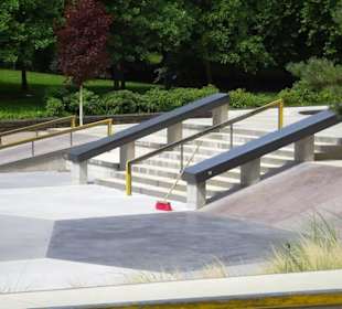 Auf dem Parcours des Skateparks