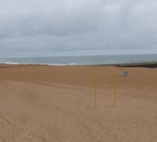 Der Strand der Fischer in Albufeira (im März)