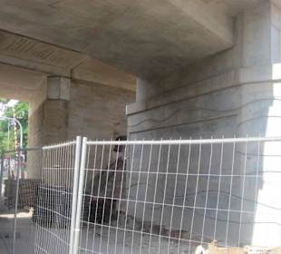 Brücke zum Rhein vor der Verbreiterung